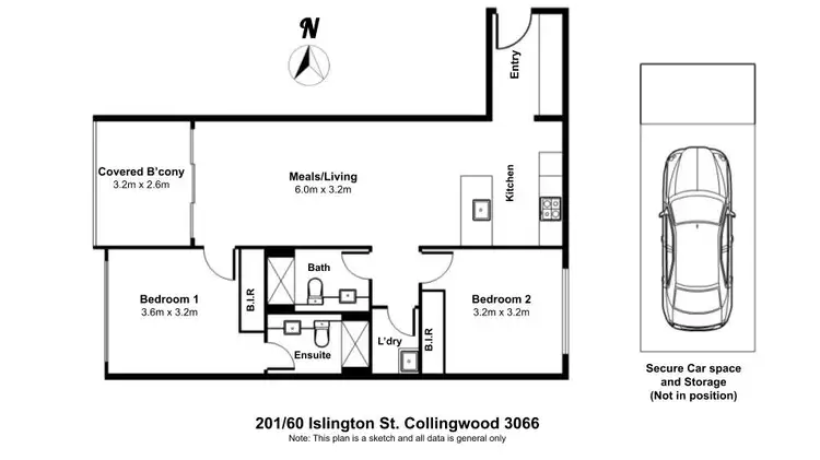 Floorplan of Homely apartment listing, 201/60 Islington Street, Collingwood VIC 3066