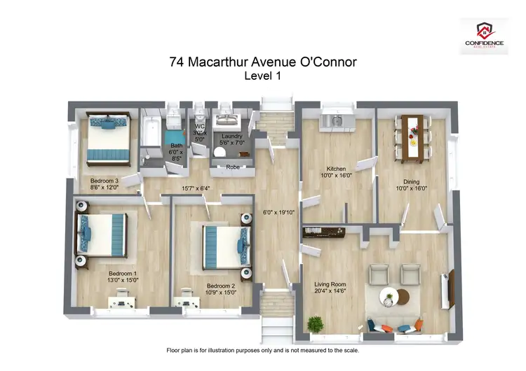 Floorplan of Homely house listing, 74 Macarthur Avenue, O'connor ACT 2602