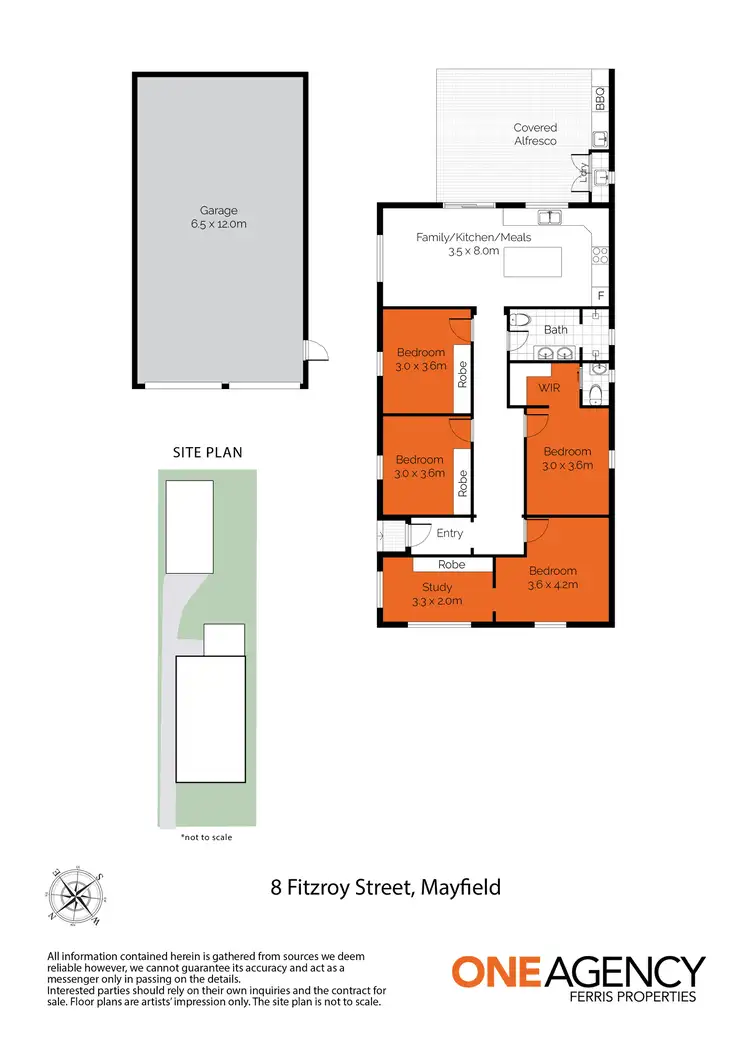Floorplan of Homely house listing, 8 Fitzroy Street, Mayfield NSW 2304