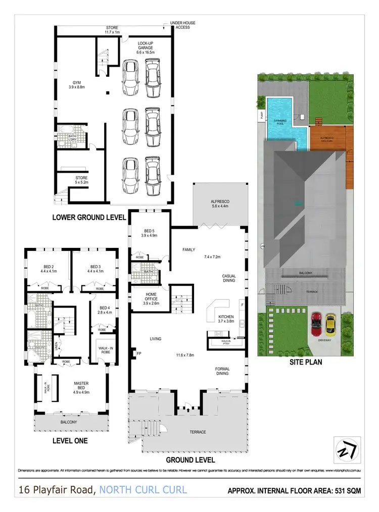 Floorplan of Homely house listing, 16 Playfair Road, North Curl Curl NSW 2099