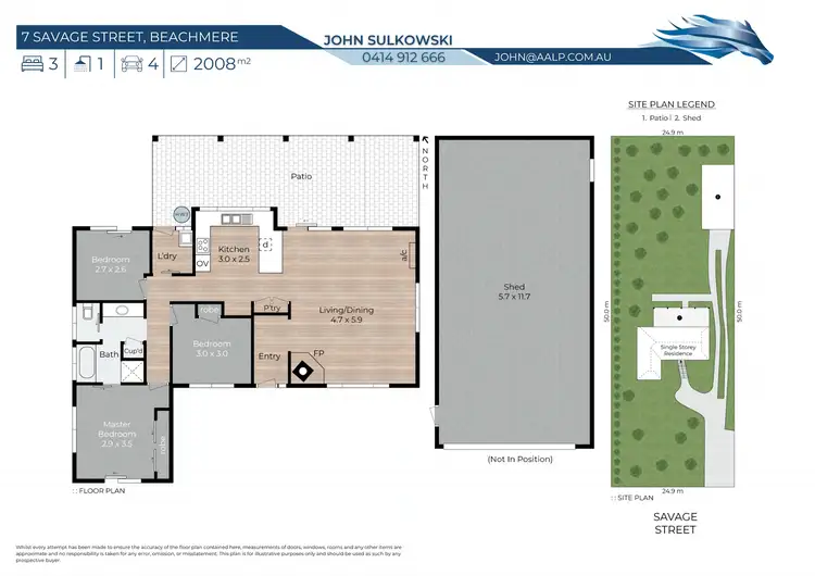 Floorplan of Homely house listing, 7 Savage Street, Beachmere QLD 4510