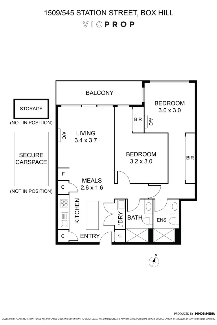 Floorplan of Homely apartment listing, 1509/545 Station Street, Box Hill VIC 3128
