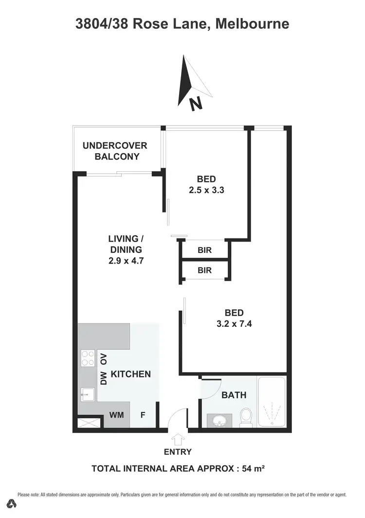 Floorplan of Homely apartment listing, 3804/38 Rose Lane, Melbourne VIC 3000