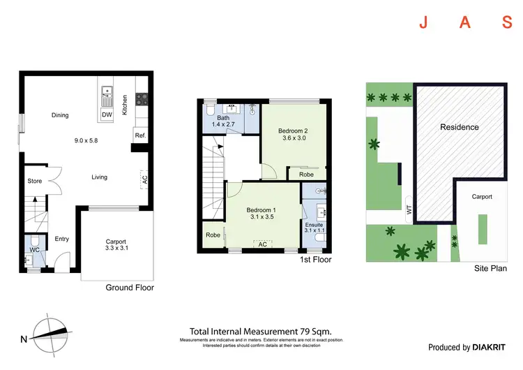 Floorplan of Homely townhouse listing, 1A Hughes Street, Yarraville VIC 3013