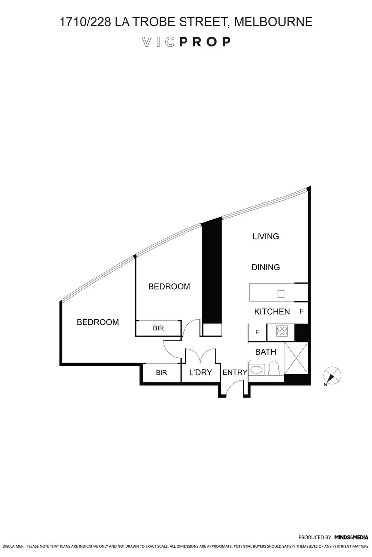 Floorplan of Homely apartment listing, 1710/228 La Trobe Street, Melbourne VIC 3000