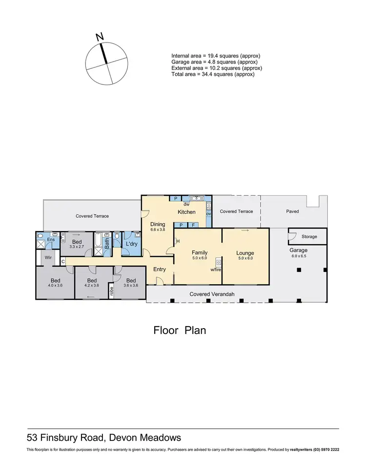 Floorplan of Homely rural property listing, 53 Finsbury Road, Devon Meadows VIC 3977