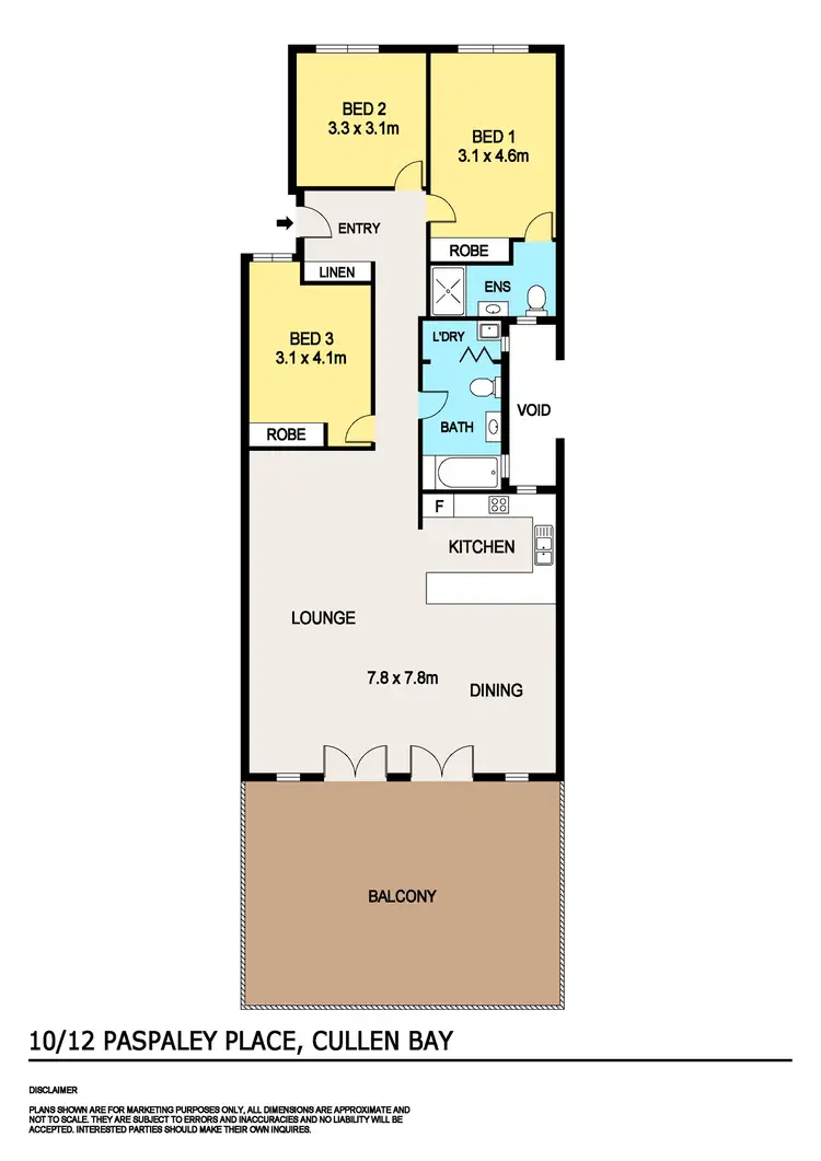 Floorplan of Homely unit listing, 10/12 Paspaley Place, Cullen Bay NT 820