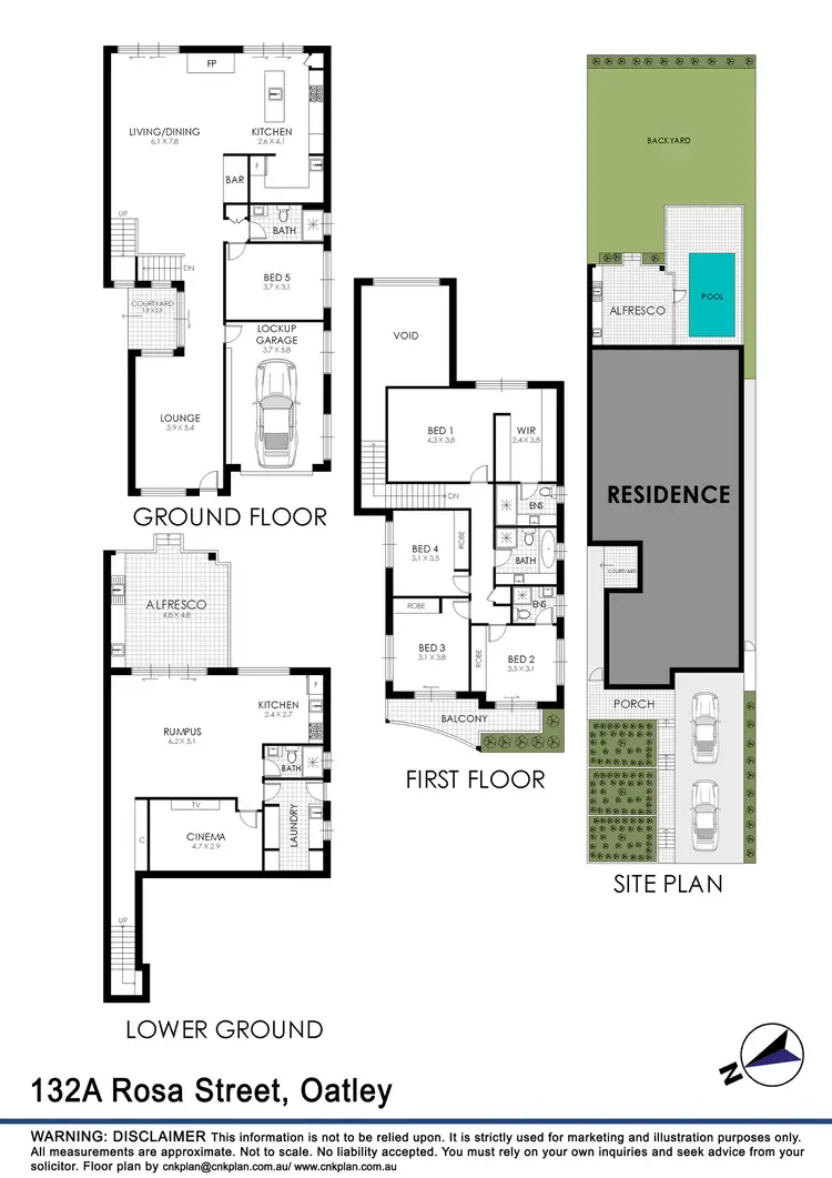 Floorplan of Homely semi-detached listing, 132a Rosa Street, Oatley NSW 2223
