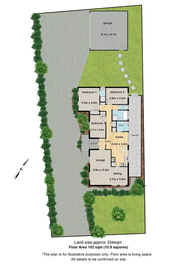 Floorplan of Homely house listing, 1/1 Mellowood Court, Ferntree Gully VIC 3156