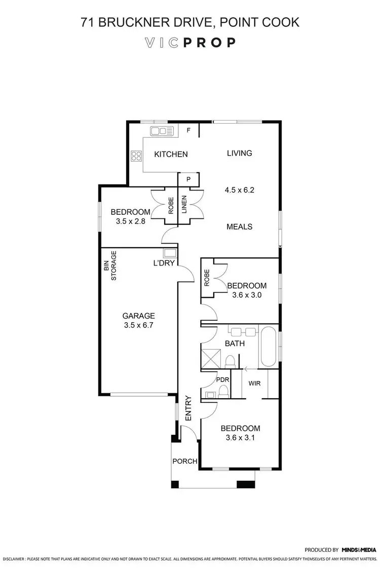 Floorplan of Homely house listing, 71 Bruckner Drive, Point Cook VIC 3030