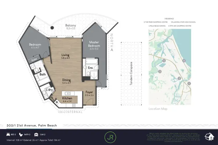 Floorplan of Homely unit listing, 505/1 Twenty First Avenue, Palm Beach QLD 4221