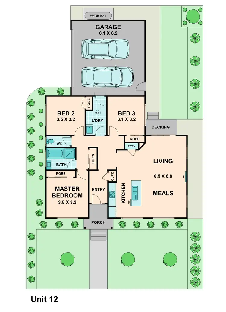 Floorplan of Homely unit listing, 12/29 Green Street, Kilmore VIC 3764