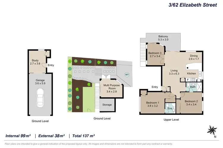 Floorplan of Homely unit listing, 3/62 Elizabeth Street, Toowong QLD 4066