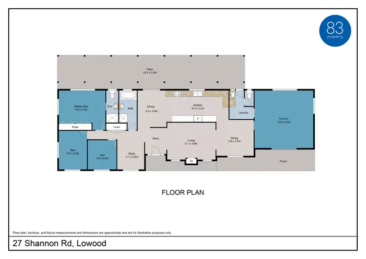 Floorplan of Homely house listing, 27 Shannon Road, Lowood QLD 4311