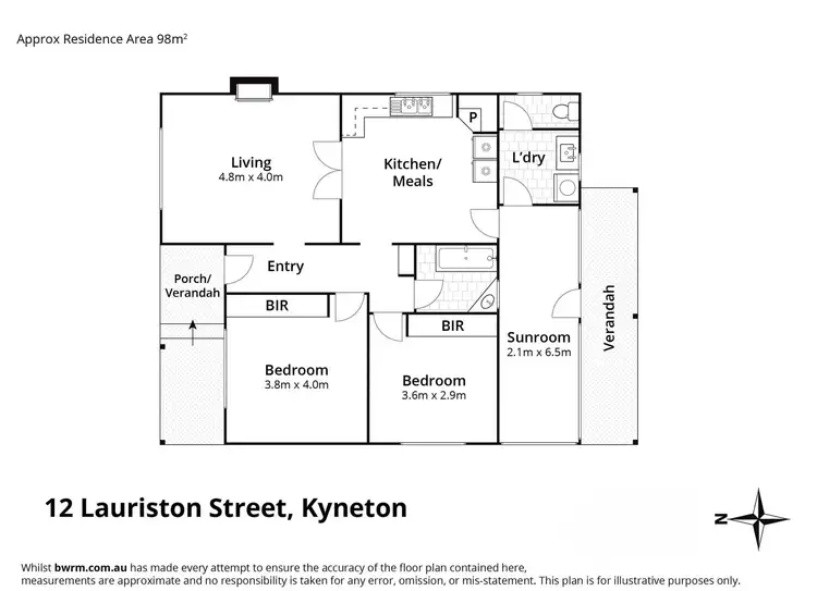 Floorplan of Homely house listing, 12a Lauriston Street, Kyneton VIC 3444