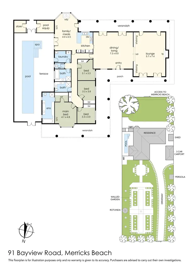 Floorplan of Homely house listing, 91 Bayview Road, Merricks Beach VIC 3926
