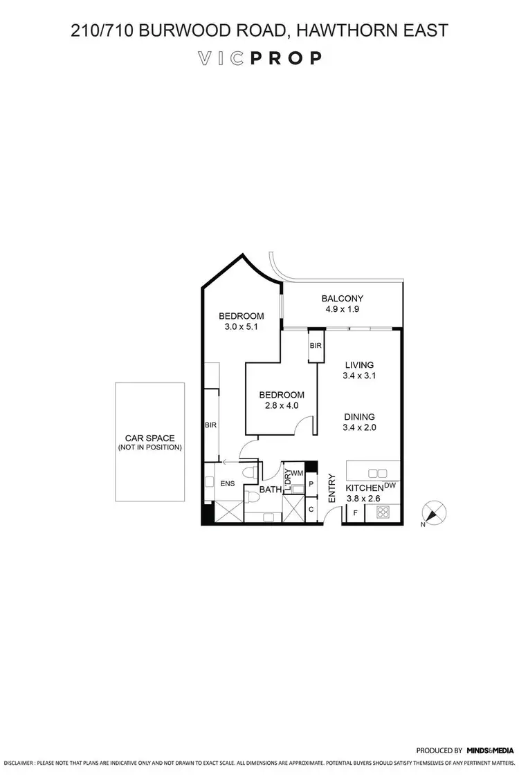 Floorplan of Homely unit listing, 210/710 Burwood Road, Hawthorn East VIC 3123