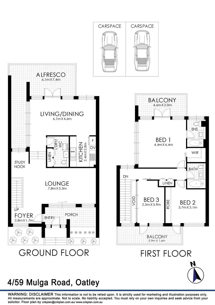 Floorplan of Homely townhouse listing, 4/47-67 Mulga Road, Oatley NSW 2223