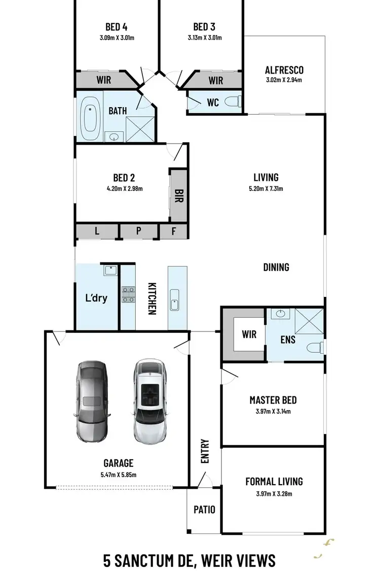 Floorplan of Homely house listing, 5 Sanctum Drive, Weir Views VIC 3338
