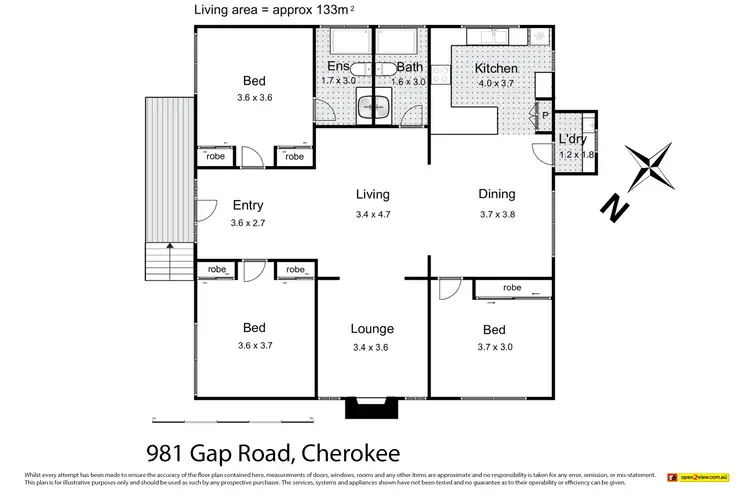Floorplan of Homely house listing, 981 Gap Road, Cherokee VIC 3434