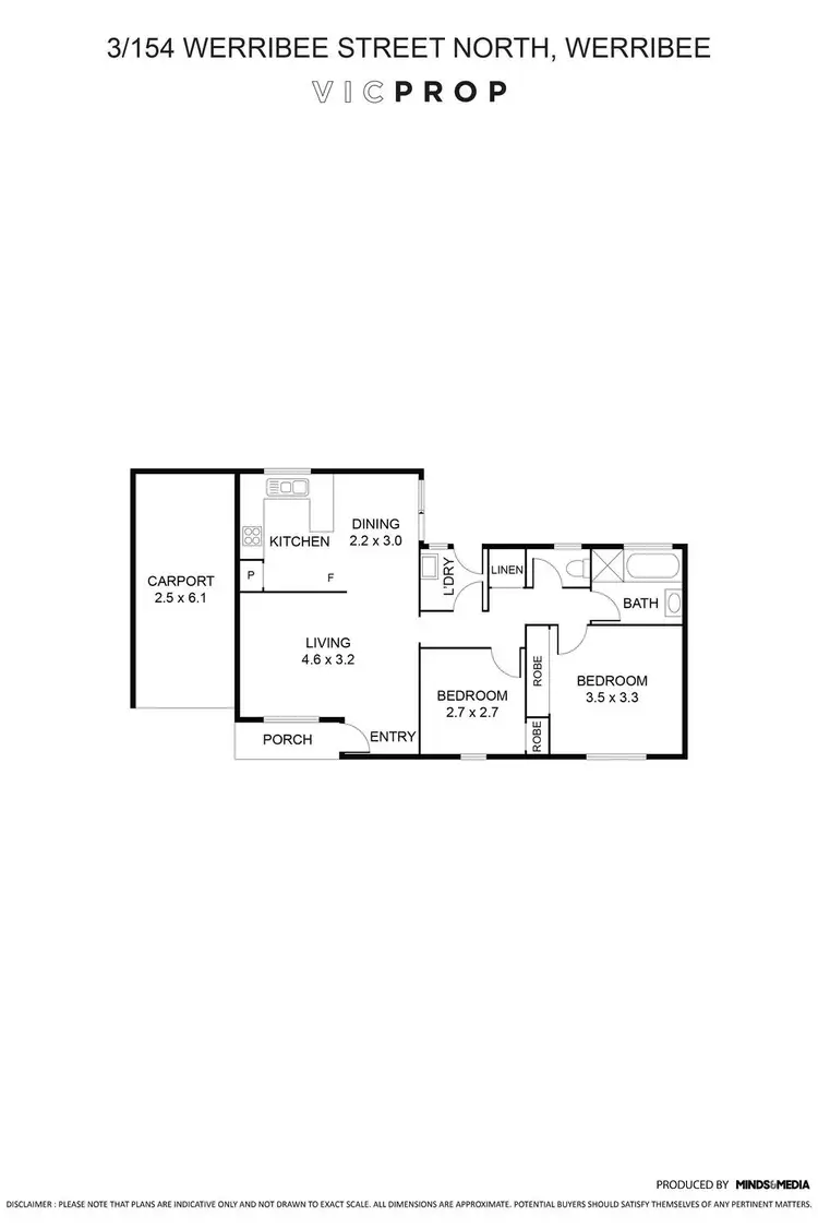 Floorplan of Homely unit listing, 3/154 Werribee Street North, Werribee VIC 3030