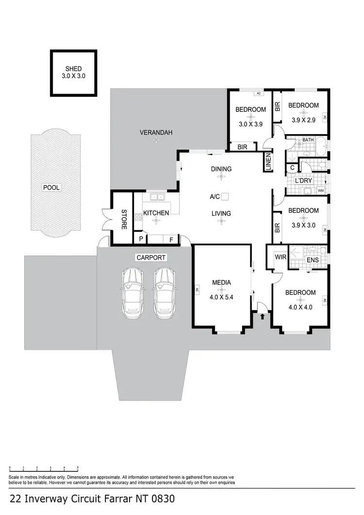 Floorplan of Homely house listing, 22 Inverway Circuit, Farrar NT 830