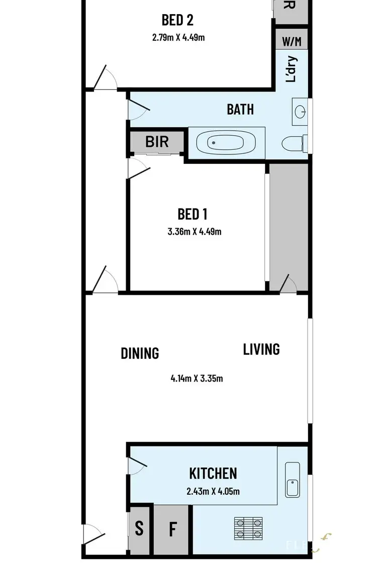 Floorplan of Homely apartment listing, 8/124 Brighton Road, Ripponlea VIC 3185
