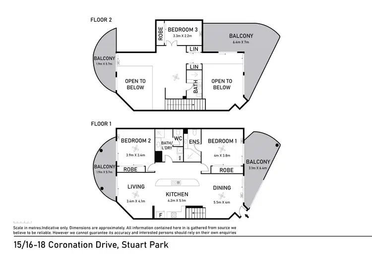 Floorplan of Homely unit listing, 15/16-18 Coronation Drive, Stuart Park NT 820