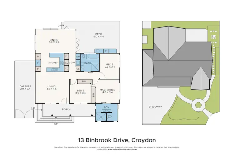 Floorplan of Homely house listing, 13 Binbrook Drive, Croydon VIC 3136