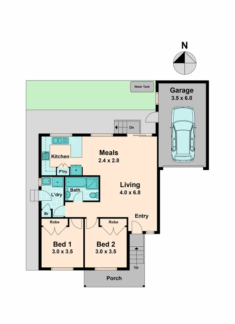 Floorplan of Homely unit listing, 2/81 Powlett Street, Kilmore VIC 3764