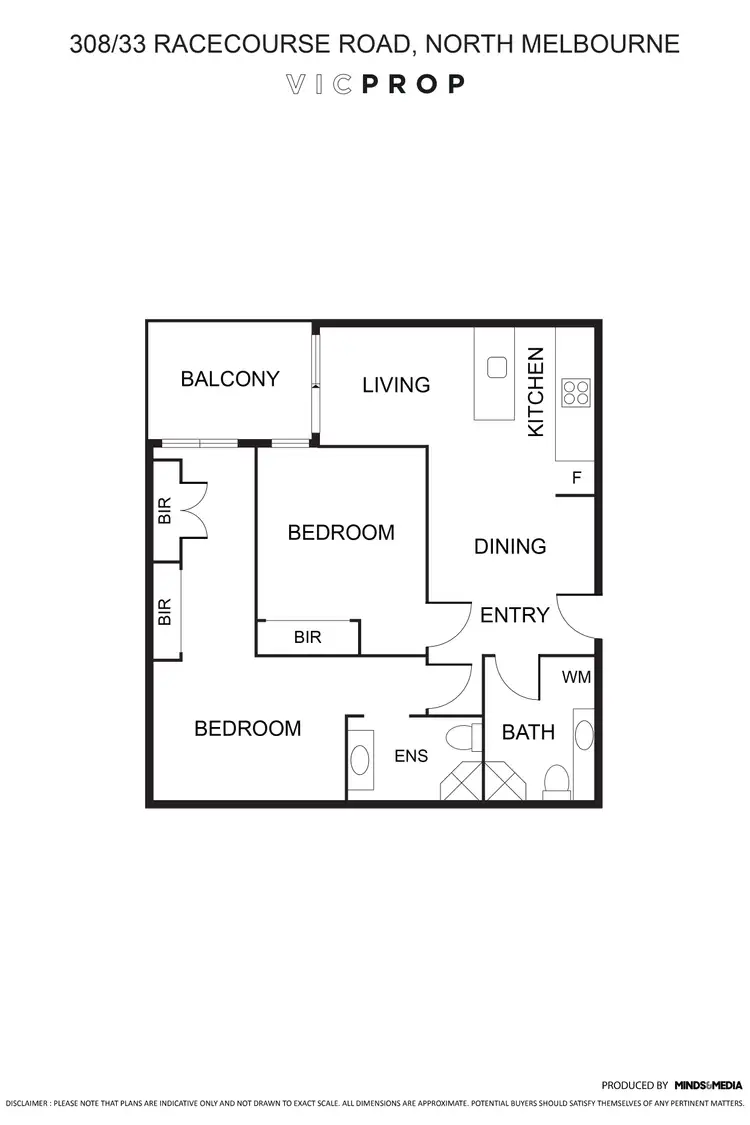 Floorplan of Homely apartment listing, 308/39 Racecourse Road, North Melbourne VIC 3051