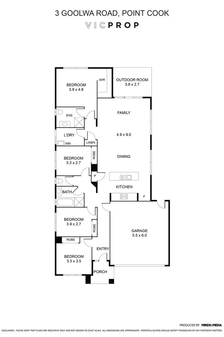 Floorplan of Homely house listing, 3 Goolwa Road, Point Cook VIC 3030