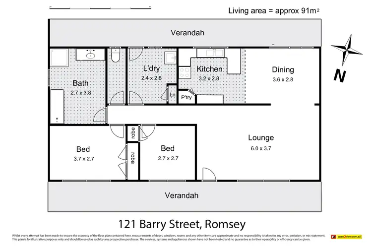 Floorplan of Homely house listing, 121 Barry Street, Romsey VIC 3434