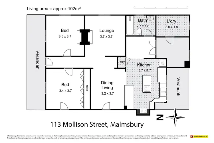 Floorplan of Homely house listing, 113 Mollison Street, Malmsbury VIC 3446