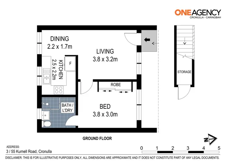 Floorplan of Homely unit listing, 3/55 Kurnell Road, Cronulla NSW 2230