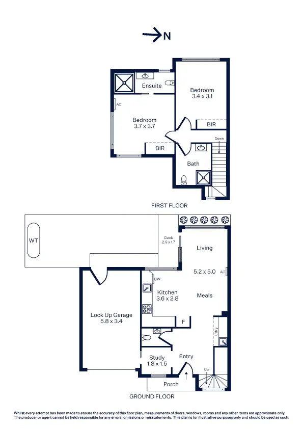 Floorplan of Homely townhouse listing, 4/99 Stanhope Street, West Footscray VIC 3012