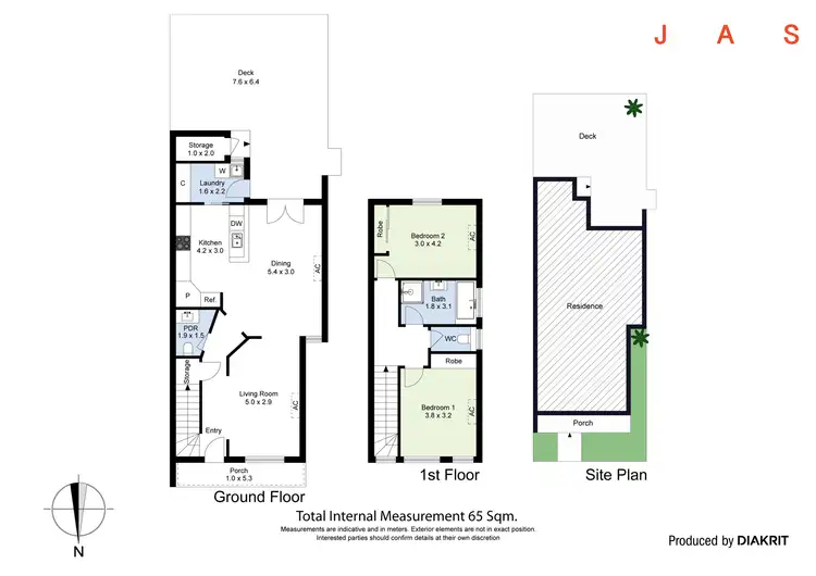 Floorplan of Homely townhouse listing, 1/55 Castlemaine Street, Yarraville VIC 3013