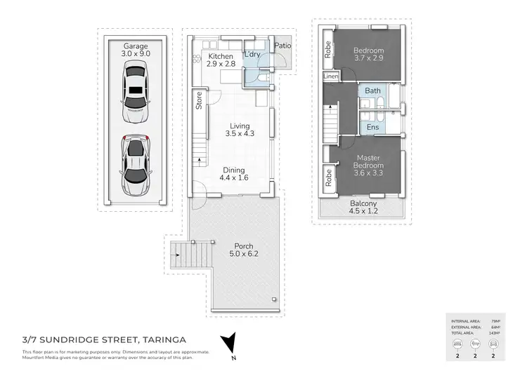 Floorplan of Homely unit listing, 3/7 Sundridge Street, Taringa QLD 4068
