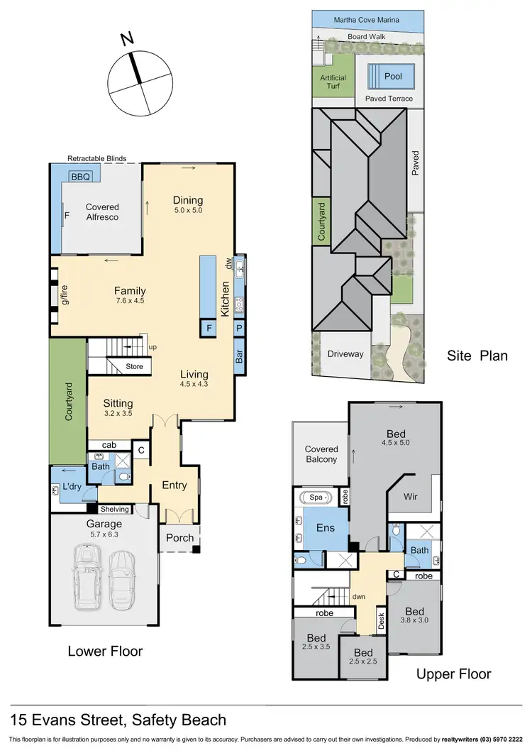 Floorplan of Homely house listing, 15 Evans Street, Safety Beach VIC 3936