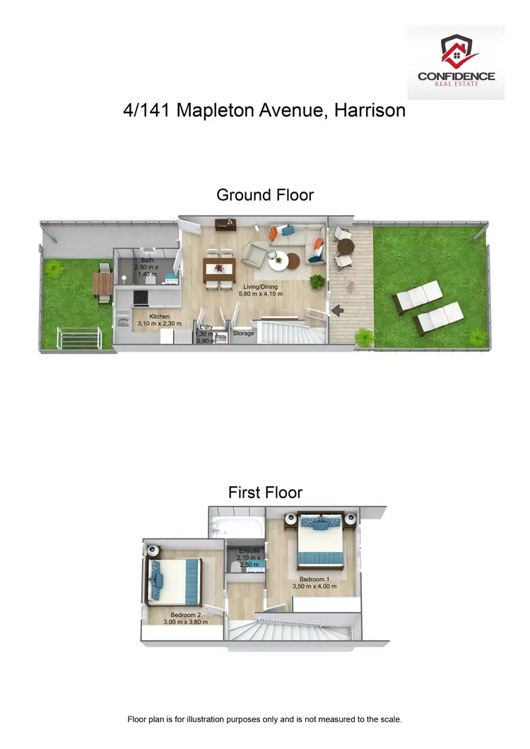 Floorplan of Homely townhouse listing, 4/141 Mapleton Avenue, Harrison ACT 2914