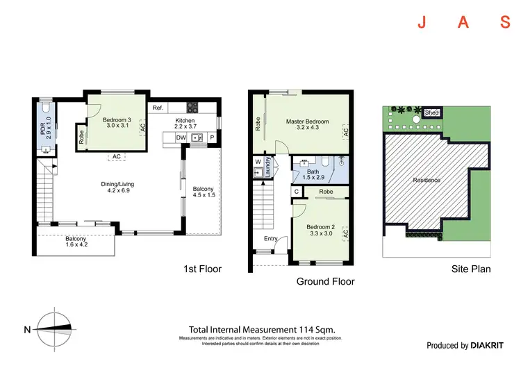 Floorplan of Homely townhouse listing, 3/219 Essex Street, West Footscray VIC 3012