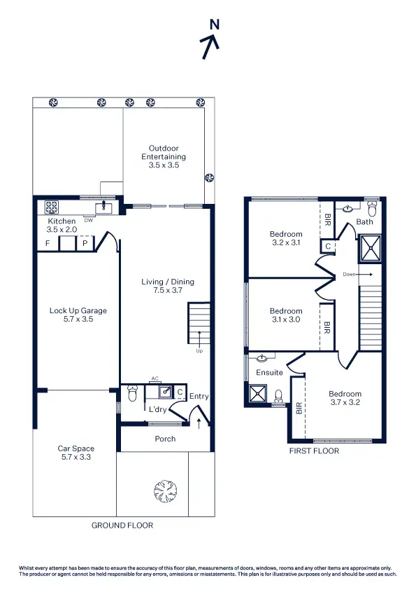 Floorplan of Homely townhouse listing, 132A Market Street, Newport VIC 3015