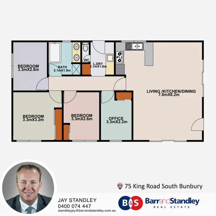 Floorplan of Homely house listing, 75 King Road, East Bunbury WA 6230