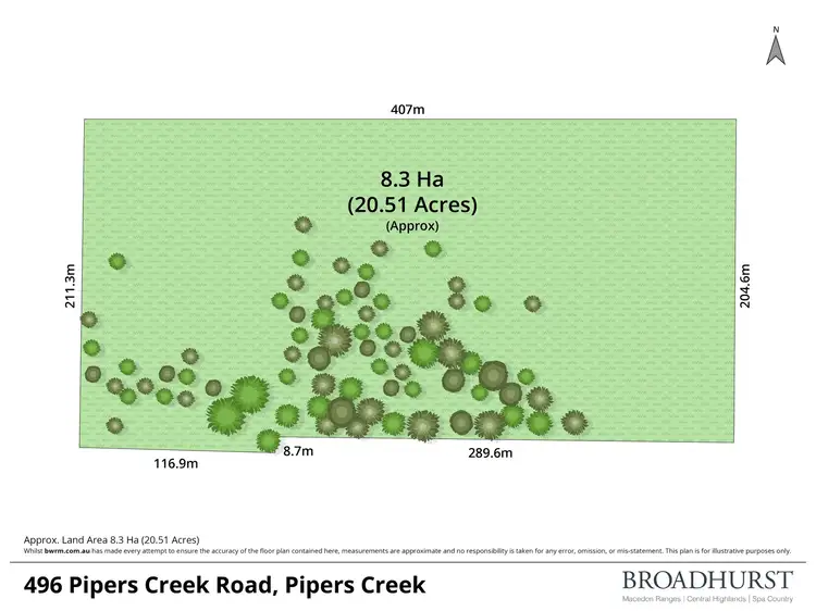 Floorplan of Homely land listing, 496 Pipers Creek Road, Pipers Creek VIC 3444