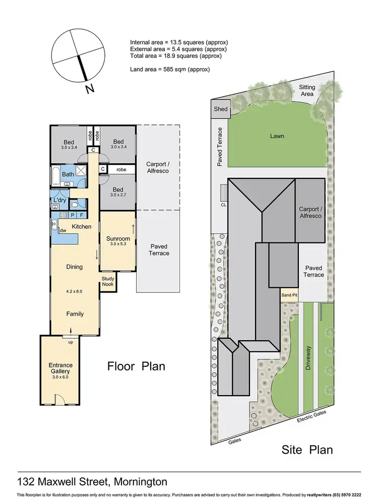 Floorplan of Homely house listing, 132 Maxwell Street, Mornington VIC 3931