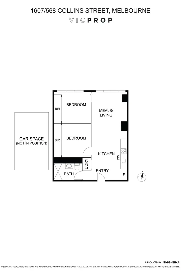 Floorplan of Homely apartment listing, 1607/568 Collins Street, Melbourne VIC 3000