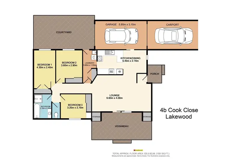 Floorplan of Homely villa listing, 4B Cook Close, Lakewood NSW 2443