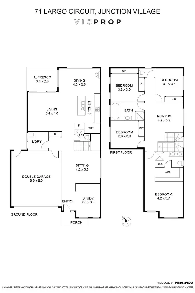 Floorplan of Homely house listing, 71 Largo Circuit, Junction Village VIC 3977