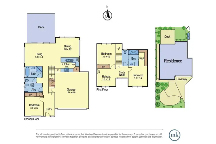 Floorplan of Homely townhouse listing, 1/284 Grimshaw Street, Watsonia North VIC 3087