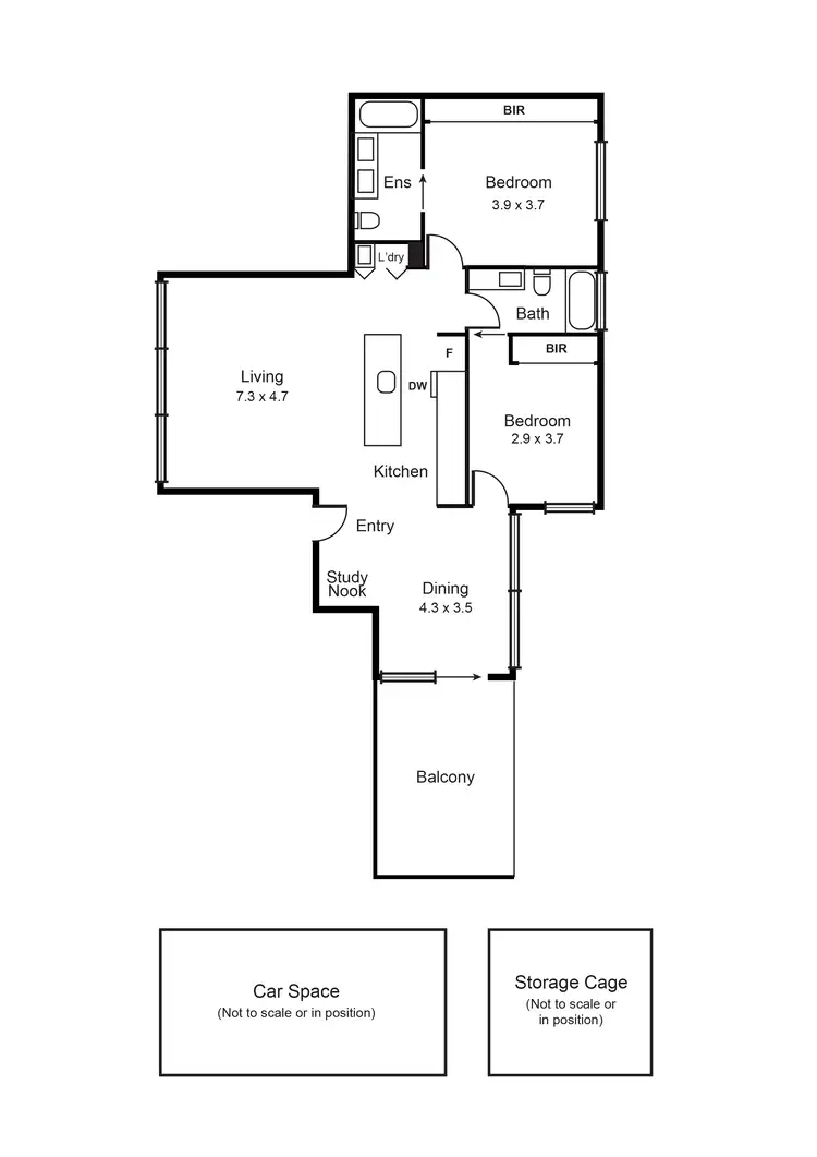 Floorplan of Homely apartment listing, 203/186 Bay Street, Brighton VIC 3186